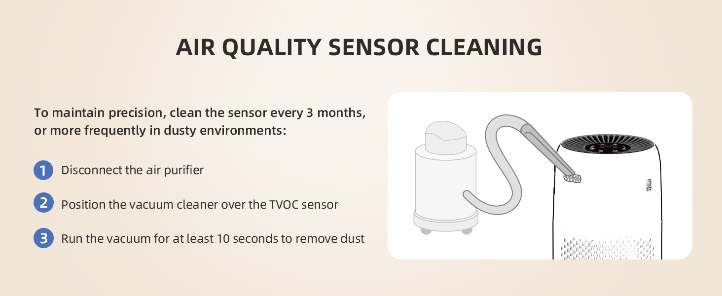 Air quality sensor cleaning