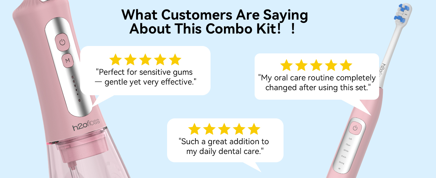 h2ofloss electric toothbrush and water flosser combo