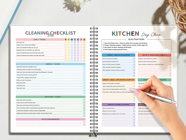 adhd cleaning planner adhd planner daily planner chore chart work planner organizer notebook