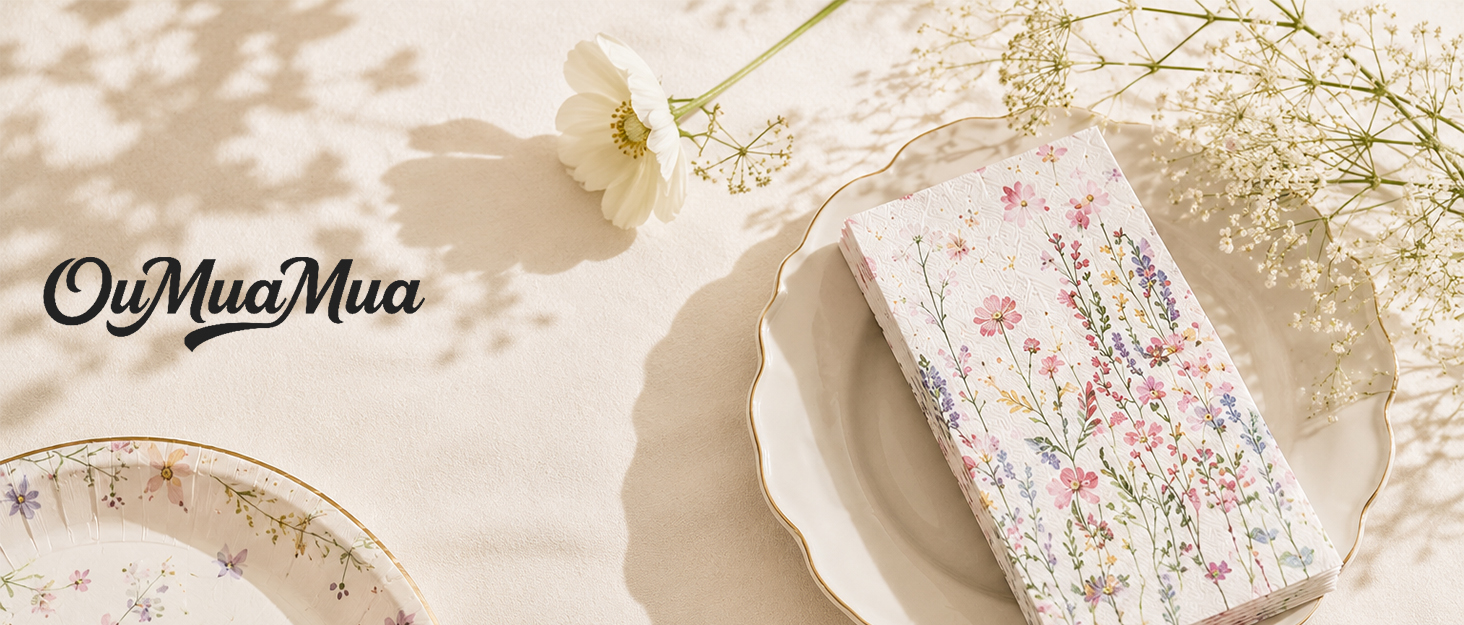 wildflower plates and napkins