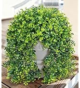 Faux Outdoor Plants Fake Hanging Plants for Outdoors Outside Decorations, 2 Pcs Green Faux Eucaly...