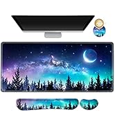 AIMSA Large Gaming Mouse Pad Set, Keyboard Wrist Rest Support + Extended Mouse Pad + Mouse Wrist ...