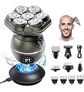 Head Shavers for Bald Men, 7D Magnetic Bald Head shavers Waterproof Mens Head Shaver for Wet/Dry ...