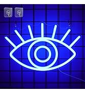 Eyes Neon Sign, Attivolife Evil Eye Blue Led Decorative Night Light With USB Power, Wall Art Deco...