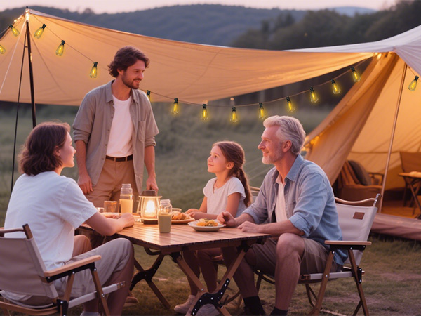 string lights for camp