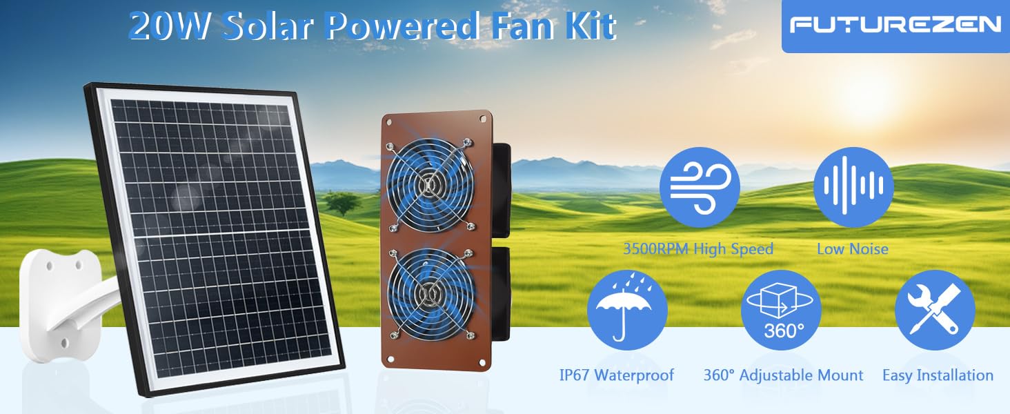 Solar Powered Fan for Chicken Coops