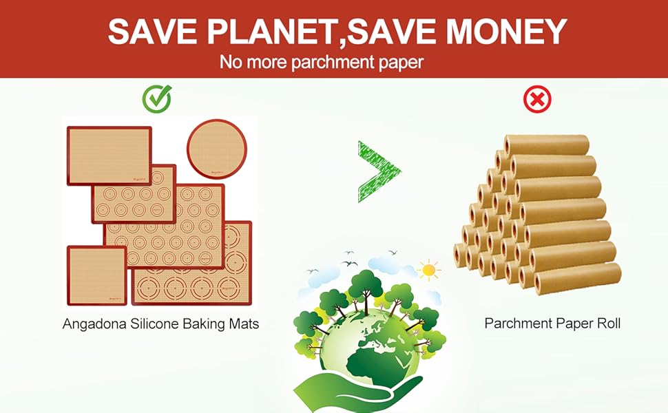 Resuable silicone baking mats parchment paper