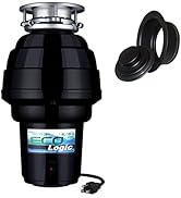 Eco Logic EL-10-DS-BK 10 Designer Series Food Waste Disposer with Black Sink Flange, 1-1/4 HP