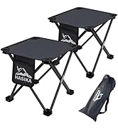 HASIKA Collapsible Stool Foot Rest 2 Pack Folding Stool Portable Outdoor Ottoman 400lbs Strong Su...