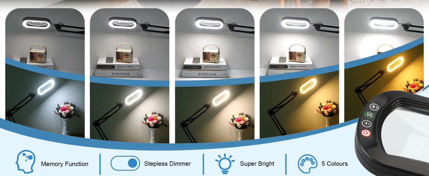 LED lighted magnifying glass