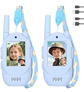 Video Walkie Talkies for Kids, 2 Pack Kids Walkie Talkies with 4 Voice Effects, 1000 Feet Range, ...