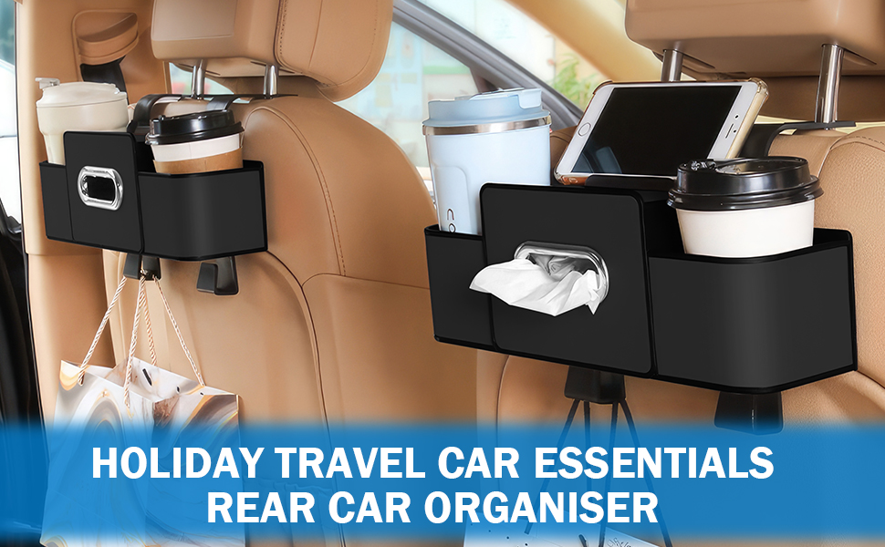 Multifunctional Headrest Backseat Organizer