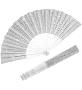 EOSAU Glitter Folding Hand Fans for Women Foldable Handheld Clack Fans for line Dancing, Wedding,...