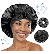 BONNET QUEEN Silk Bonnet for Sleeping Women HYALURONIC Acid Double Layer Satin Lined Bonnet Night...
