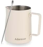Milk Frothing Pitcher, 350ml/12oz Steaming Pitchers Stainless Steel Milk Coffee Cappuccino Latte ...