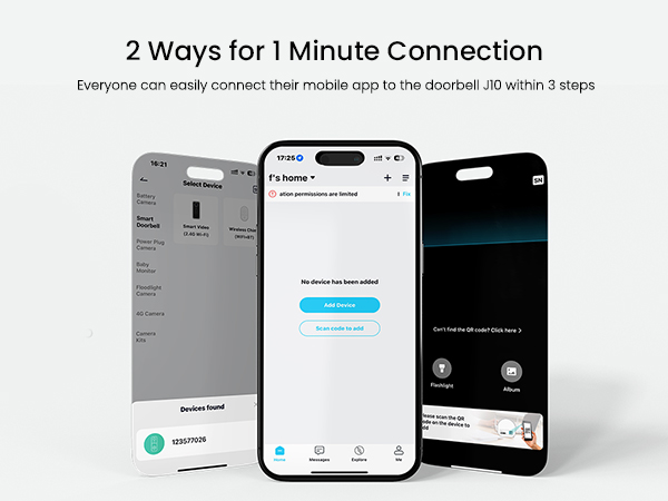 Reliable 2.4GHz Wi-Fi connection penetrates walls easily, ensuring stable video streaming.