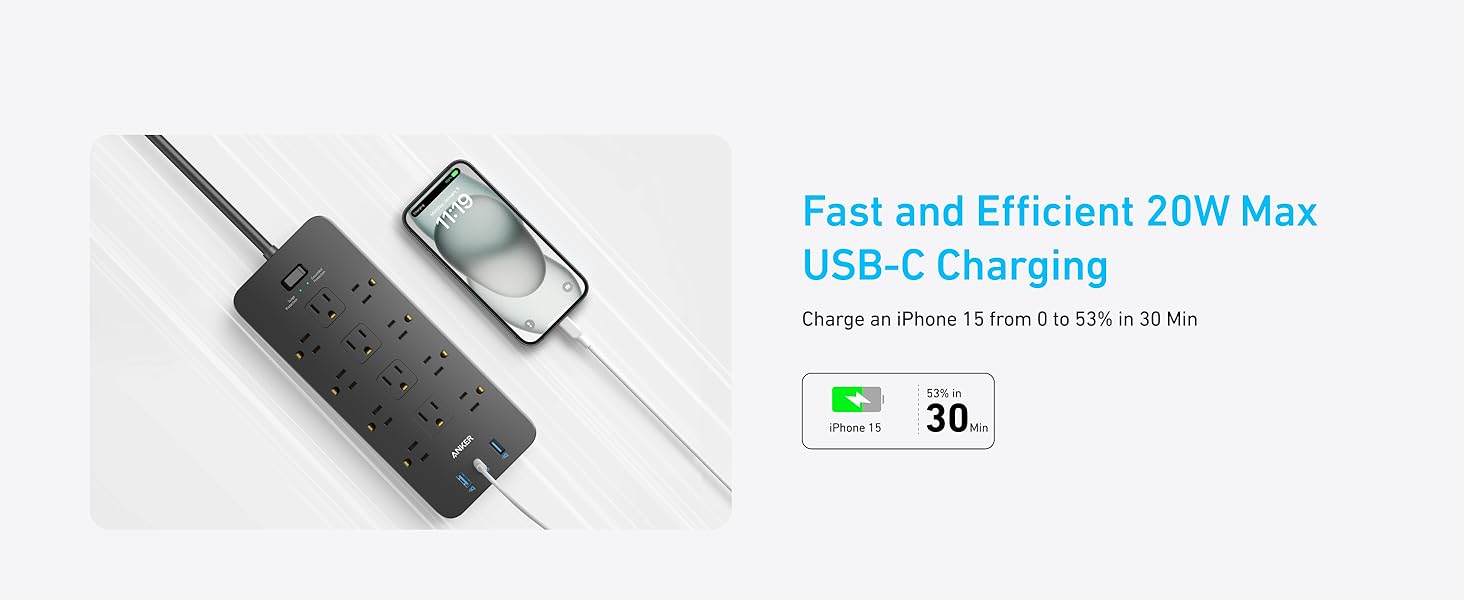 20W USB-C Fast Charging