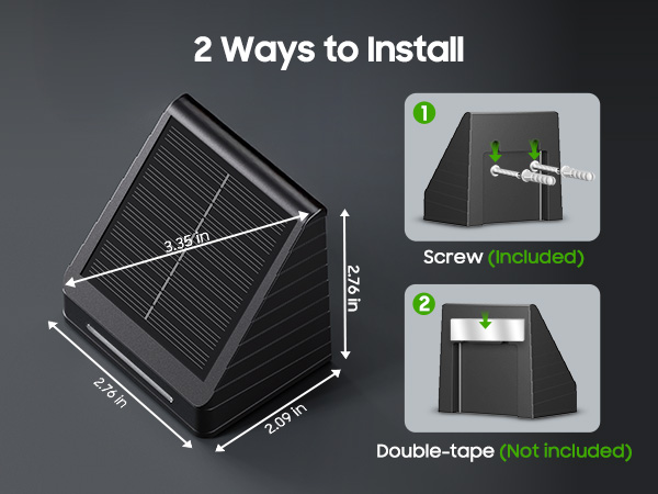 solar fence lights outdoor waterproof