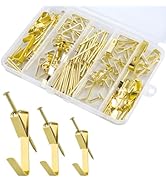 GCXIXPY 120 Pcs Picture Hanging Kit, Picture Hangers 10lb, 30lb, 50lb Hooks with Nails, Picture H...