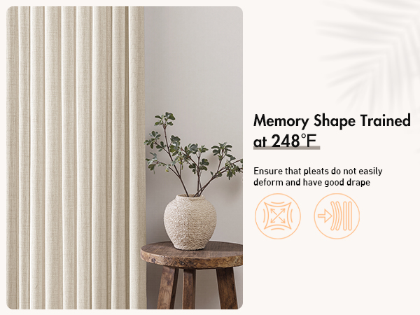 pleated curtains 4 panels