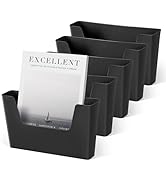 YOHOM 5 Pack Single Pocket Mail Holder - Hanging Wall File Organizer, Vertical Magazine Rack for ...