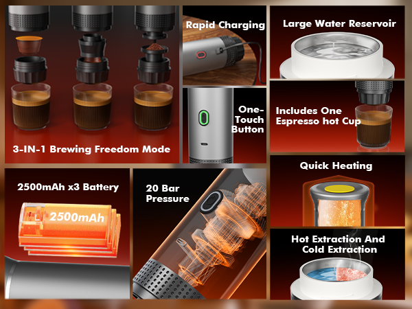 One-Touch Portable Coffee Maker