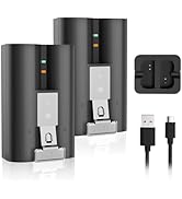 2 Pack Replacement for Ring Doorbell Battery, 6040mAh Rechargeable Ring Camera Battery with Charg...