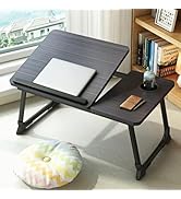 Laptop Desk for Bed, Adjustable Laptop Stand with 5 Adjustable Angles, Portable Lap Tray Table wi...