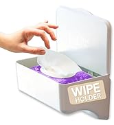 Storage Theory Bathroom Wipes Holder Dispenser with Shelf – Restroom Organizer &amp; Toilet Wipe Hold...