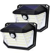 kuyimy Solar Outdoor Lights, 230 LED with Motion Sensor and 3 Modes, IP65 Waterproof, 270° Wide A...