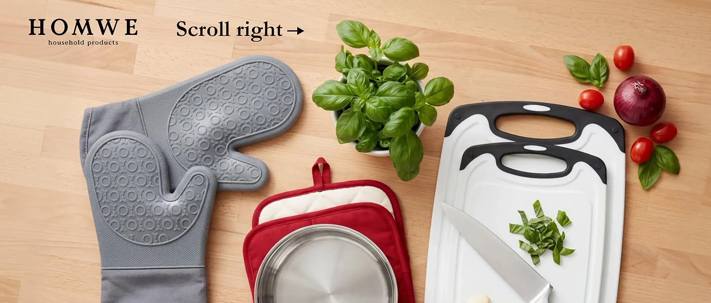 Homwe Household products- Oven mitts, pot holders, cutting boards, and more!