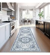 Madane Washable Runner Rug - 2x8 Runners for Hallways Kitchen Non-Slip Runner Rugs Ultra-Thin Lau...