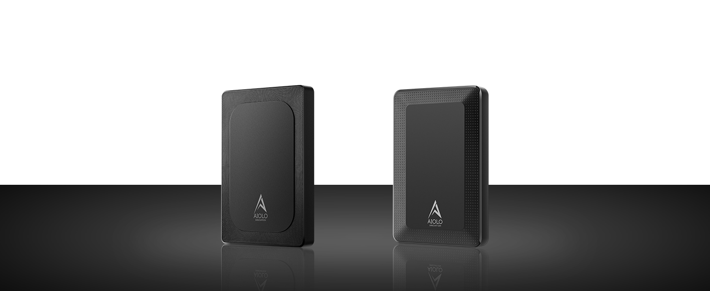 Two slim black wallets or card holders displayed on dark surface. Compact design with minimalist appearance.