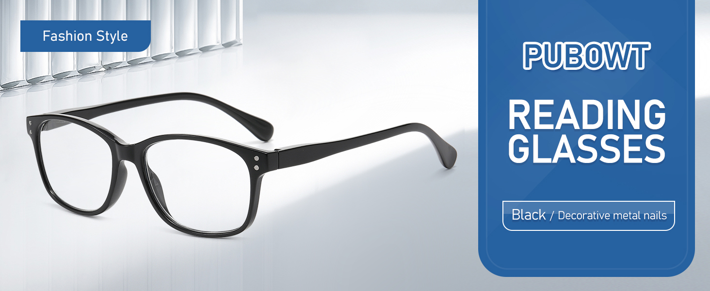 PUBOWT 2-Pack Progressive Multifocus Reading Glasses for Men Women Blue Light Readers
