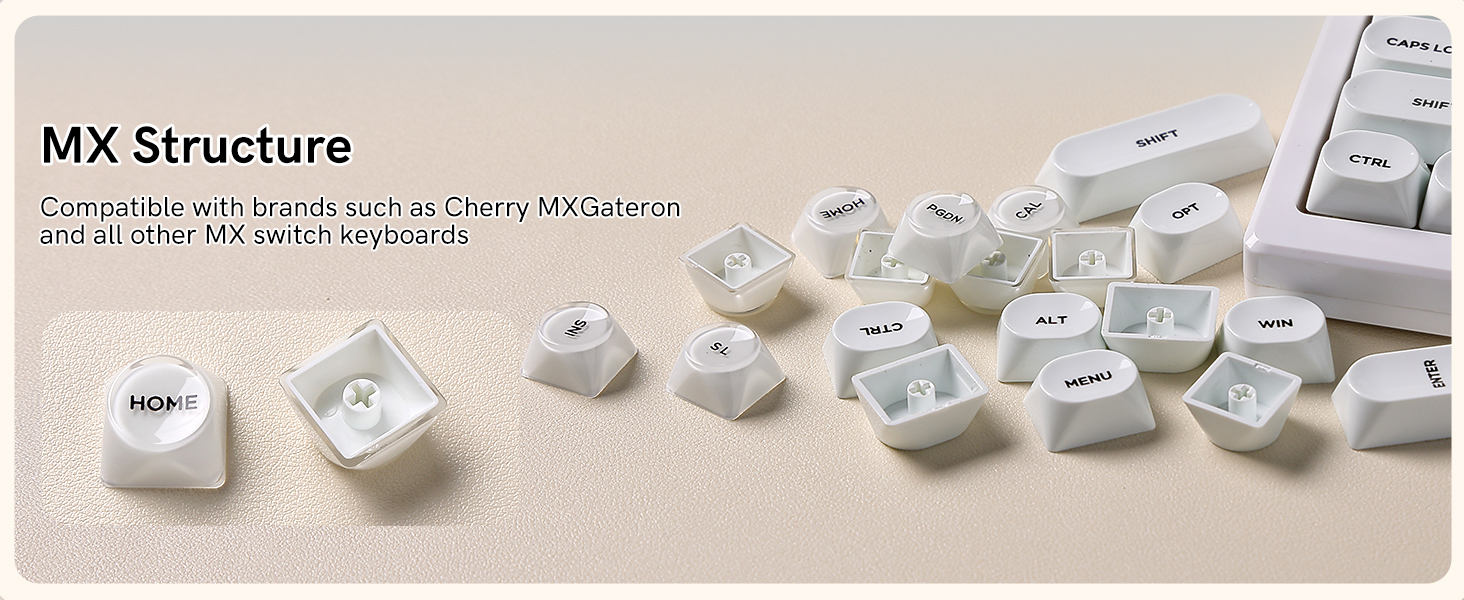 offering broad compatibility with most MX-switch mechanical keyboards