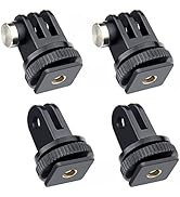 GEPULY 4-Pack Cold Shoe Mount Adapters, 1/4" Thread Cold Shoe Brackets, for GoPro Hero 11 10 9 8 ...
