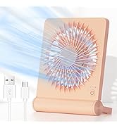 JOSTRY Mini Desk Fan with Strong Airflow,Portable Personal Fan Rechargeable,3 Speed Adjustable De...