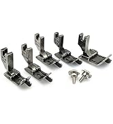 YEQIN 5Size/Set Industrial Sewing Machine Hinged Presser Foot with Right Guide #SP-18 1/16"+1/8"+...