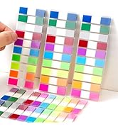 Sticky Tabs Notes Page Marker - 1000Pcs Transparent Pop Up Writable Colored Book Index Tab Reposi...