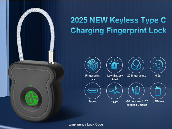 Fingerprint Padlock Lock