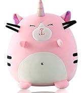 Marsjoy 8" Pink Caticorn Plush Pillow Toy Squishy Stuffed Animal Plushie Pillow Cute Caticorn Hug...
