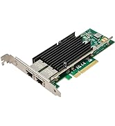 XikeStor 10Gb NIC PCI-E Network Card for Intel X540-T2, Dual RJ45 Port, 10G PCI Express Ethernet ...