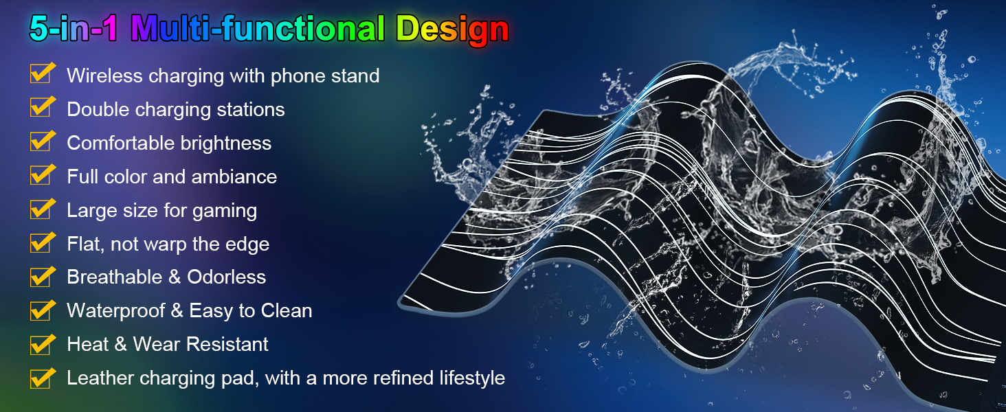 mouse pad with wireless charger