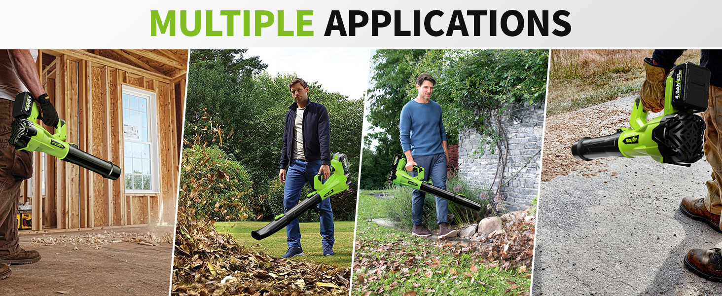 Battery Powered Leaf Blowers for Cleaning Patio, Yard, Garage, Lawn