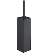 BGL Square Toilet Brush with Holder,Stainless Steel Rubber Painted Toilet Bowl Brush and Holder f...