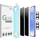 amFilm Auto-Alignment OneTouch for Samsung Galaxy S25 6.2'' Privacy Screen Protector + Camera Len...
