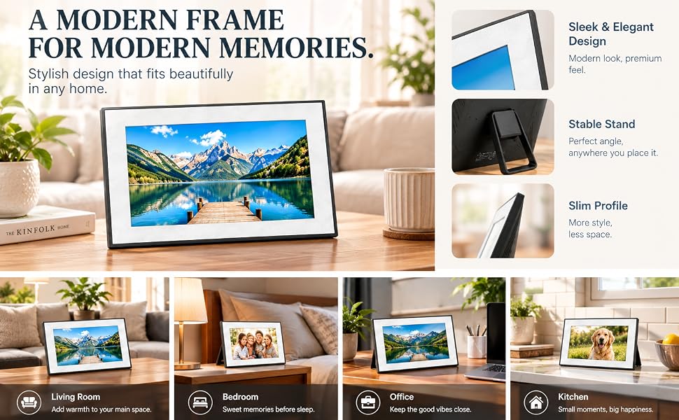 digital picture frame with WiFi and app