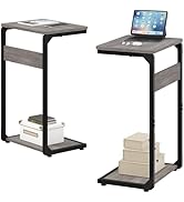 Vovonusy C-Shaped End Table, Small Couch Side Tables Set of 2, Sofa Table for Living Room, Bedroo...