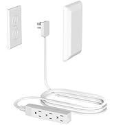 Flat Plug Power Strip Wall Outlet, 3 AC Outlets, Ultra Thin Extension Cord, Multi Socket Extender...