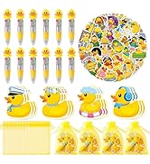 CY2SIDE Yellow Rubber Duck Stationery Gift- 12 Pack Yellow Cute Animal 4-in-1 Duck Ballpoint Pens...